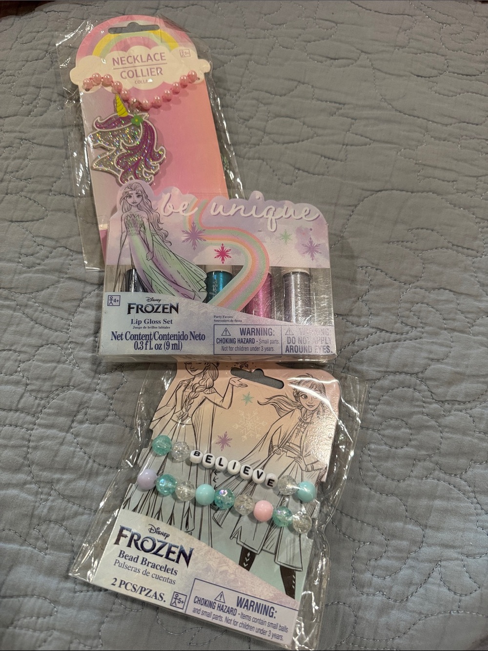 Fashion Jewelry Pink Unicorn Necklace & Pastel 'BELIEVE' Bead Bracelet Set
